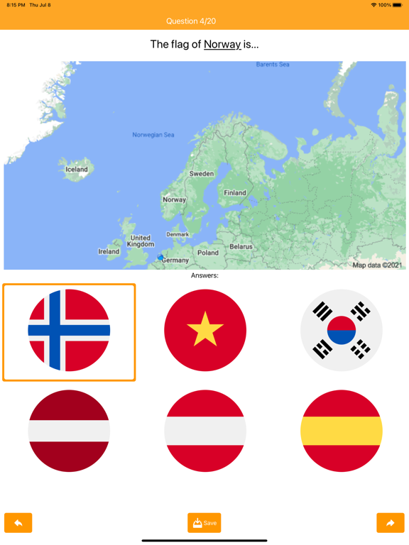 Screenshot #4 pour Flags Quiz PRO with Maps