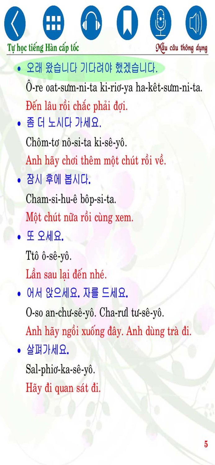 Korean Common Sentences