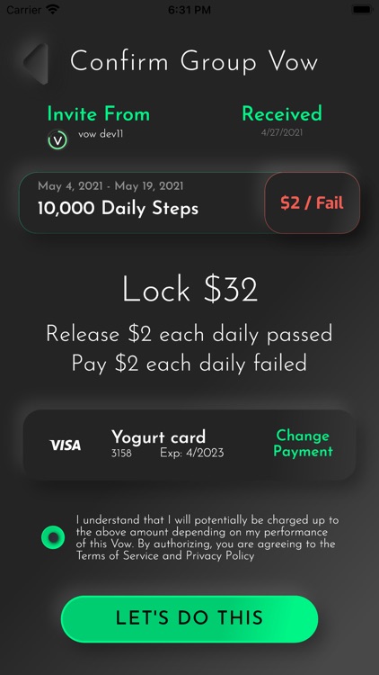 Vow - Stay committed