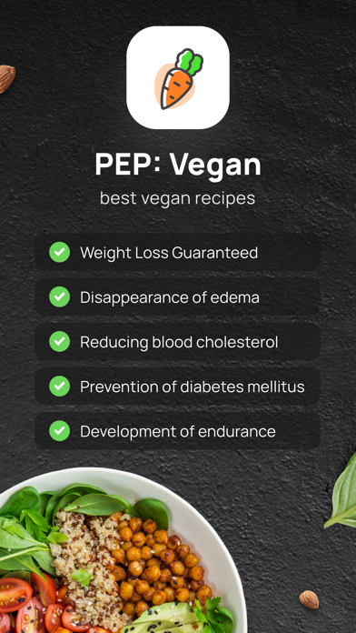 PEP: Vegan - Diet meal plan Screenshot
