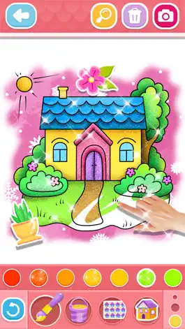 Game screenshot Glitter House coloring mod apk
