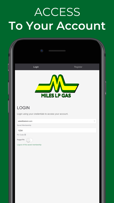 Miles LP Gas Screenshot