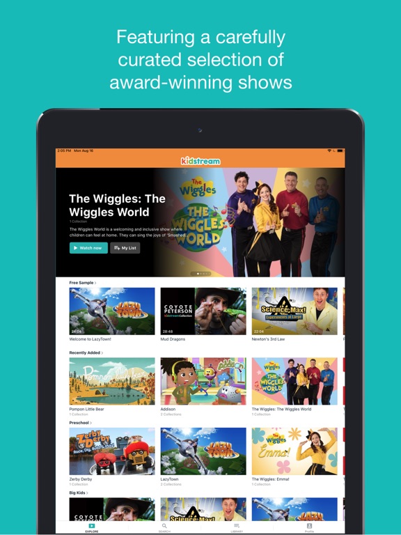 Kidstream iPad screenshot 2 - Entertainment app