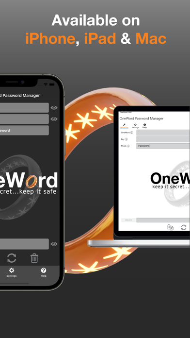 OneWord Password Manager Screenshot