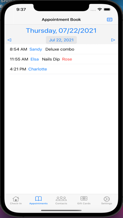 NailsSalonBook Screenshot