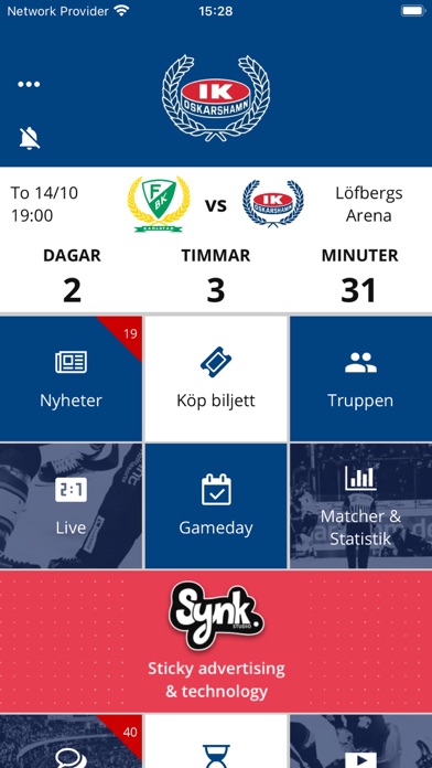 Screenshot #1 pour IK Oskarshamn Officiella