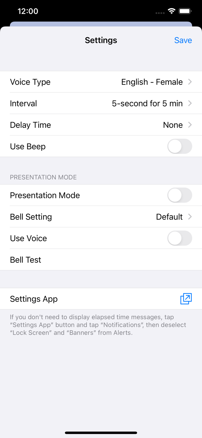 Voice Over Stopwatch