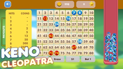 Keno Cleopatra Classic Screenshot