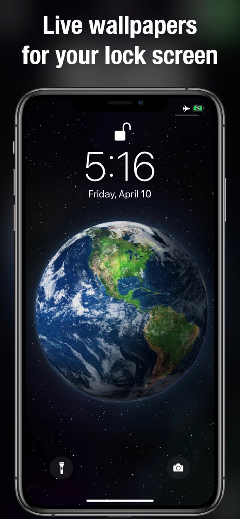 Dynamic wallpapers & themes - Users can transform their device's Lock Screen with mesmerizing motion wallpapers, such as the detailed Earth from space, seamlessly integrated with the time and date display.