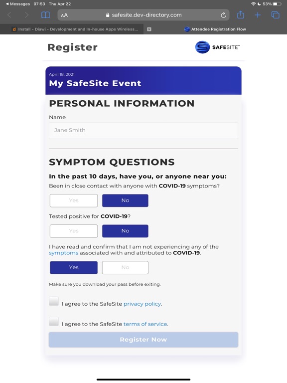 Screenshot #5 pour SafeSite PASS