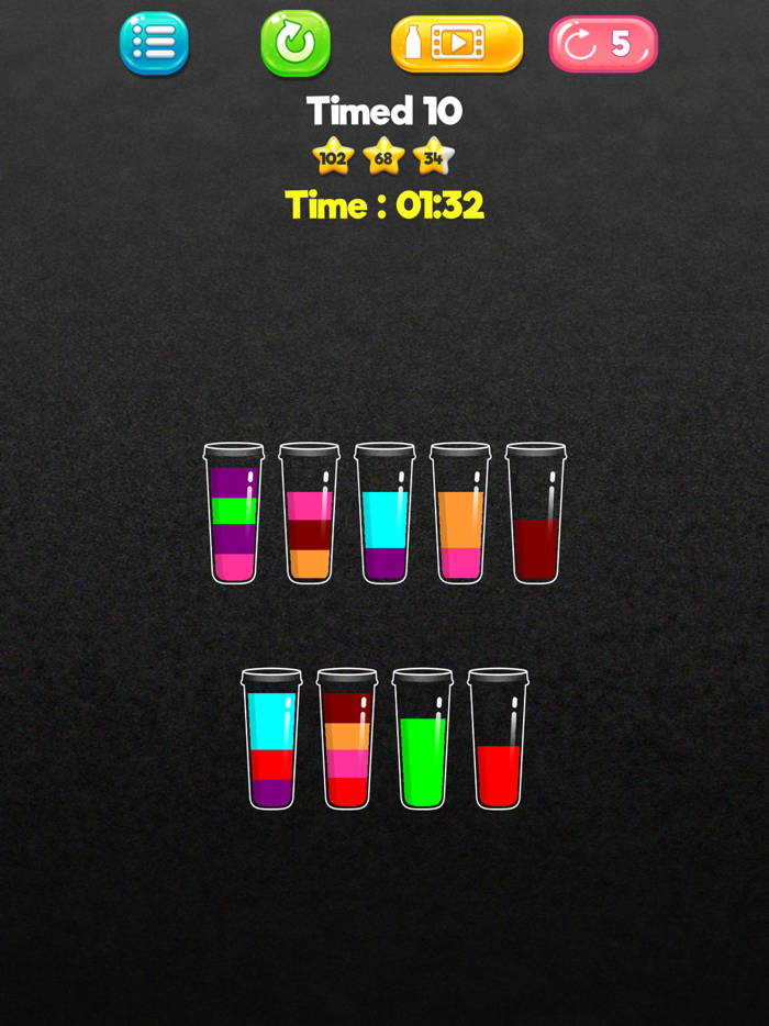 Liquid SortFruit Water Puzzle