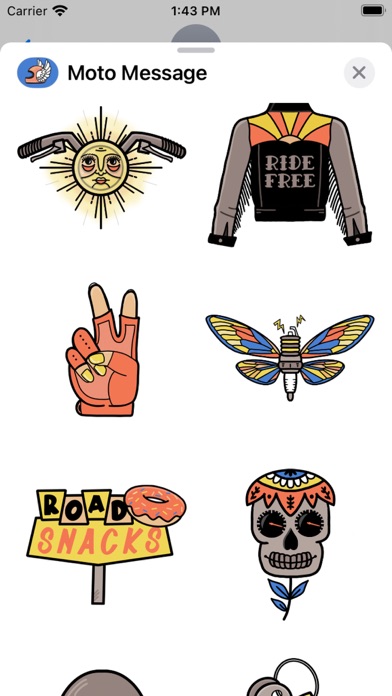 Screenshot #1 pour Motorcycle Mama Stickers