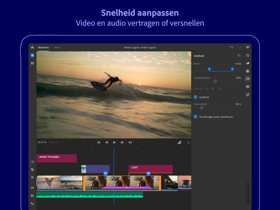 Adobe Premiere Rush: Video iPad app afbeelding 2