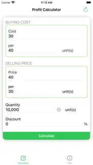 profit calculator, revenue iphone screenshot 1