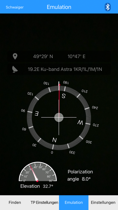 Schwaiger Satfinder Screenshot