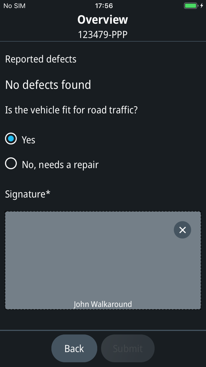 WEBFLEET Vehicle Check