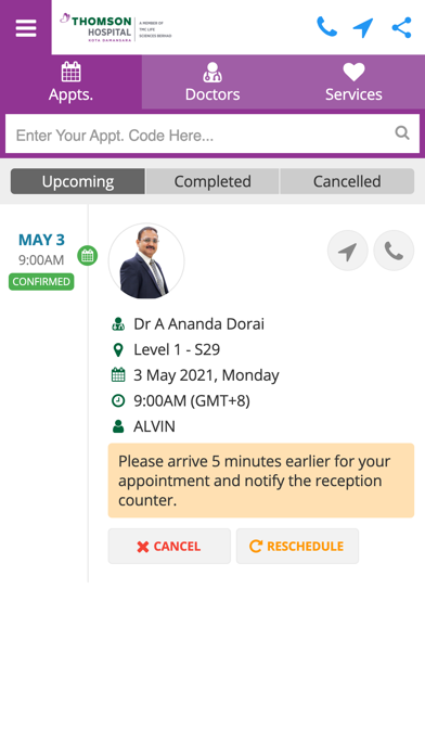 Thomson Hospitals Sdn Bhd Screenshot