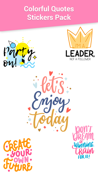 Colorful Quotes Stickersのおすすめ画像4