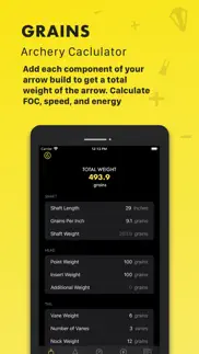 grains: archery calculator iphone screenshot 1