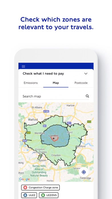 TfL Pay to Drive in London Screenshot