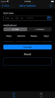 date calculator, days calc iphone screenshot 3