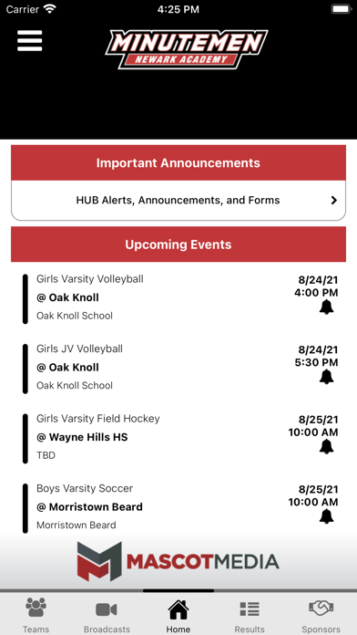 Newark Academy Athletics Screenshot