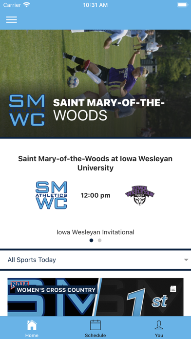 SMWC Athletics Screenshot 1 - AppWisp.com SMWC Athletics Screenshot 1 - AppWisp.com