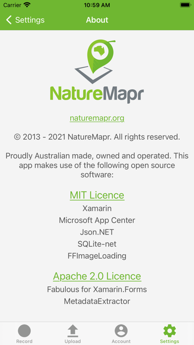 NatureMapr Screenshot