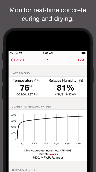 Hilti Concrete Sensors Screenshot