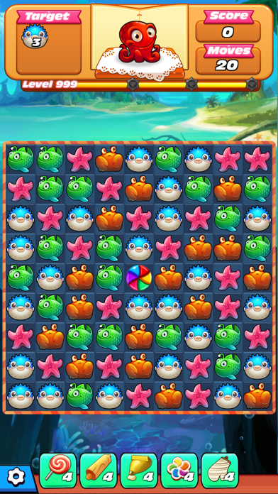 Deep Sea Match 3 Game Screenshot