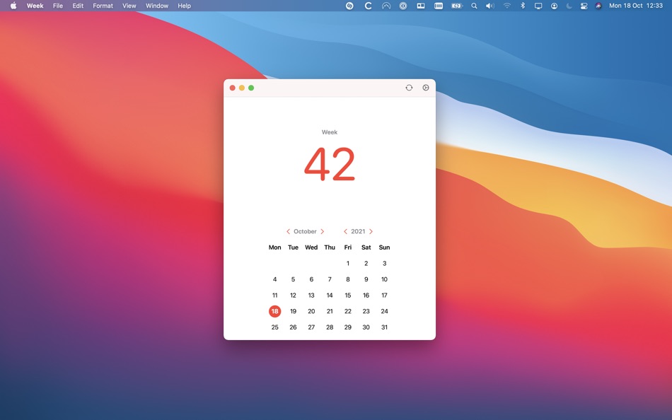 #2. Week? (macOS) De: Bitfield AB