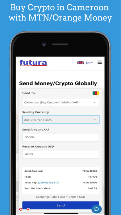 Futura Exchange Screenshot