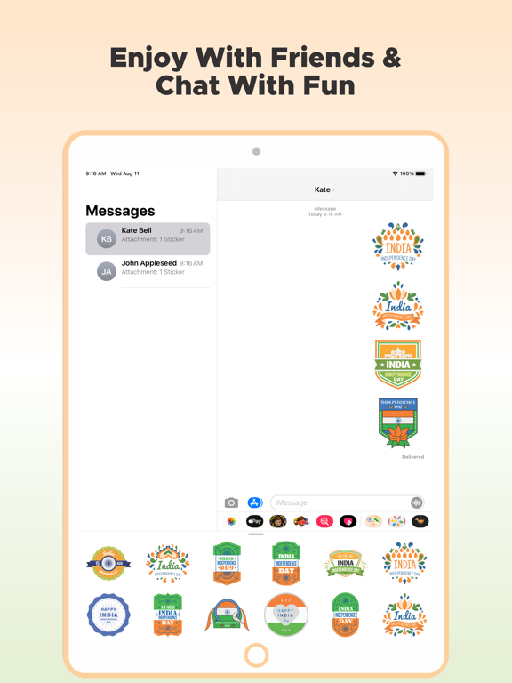 Screenshot #4 for Independence Day Stickers !