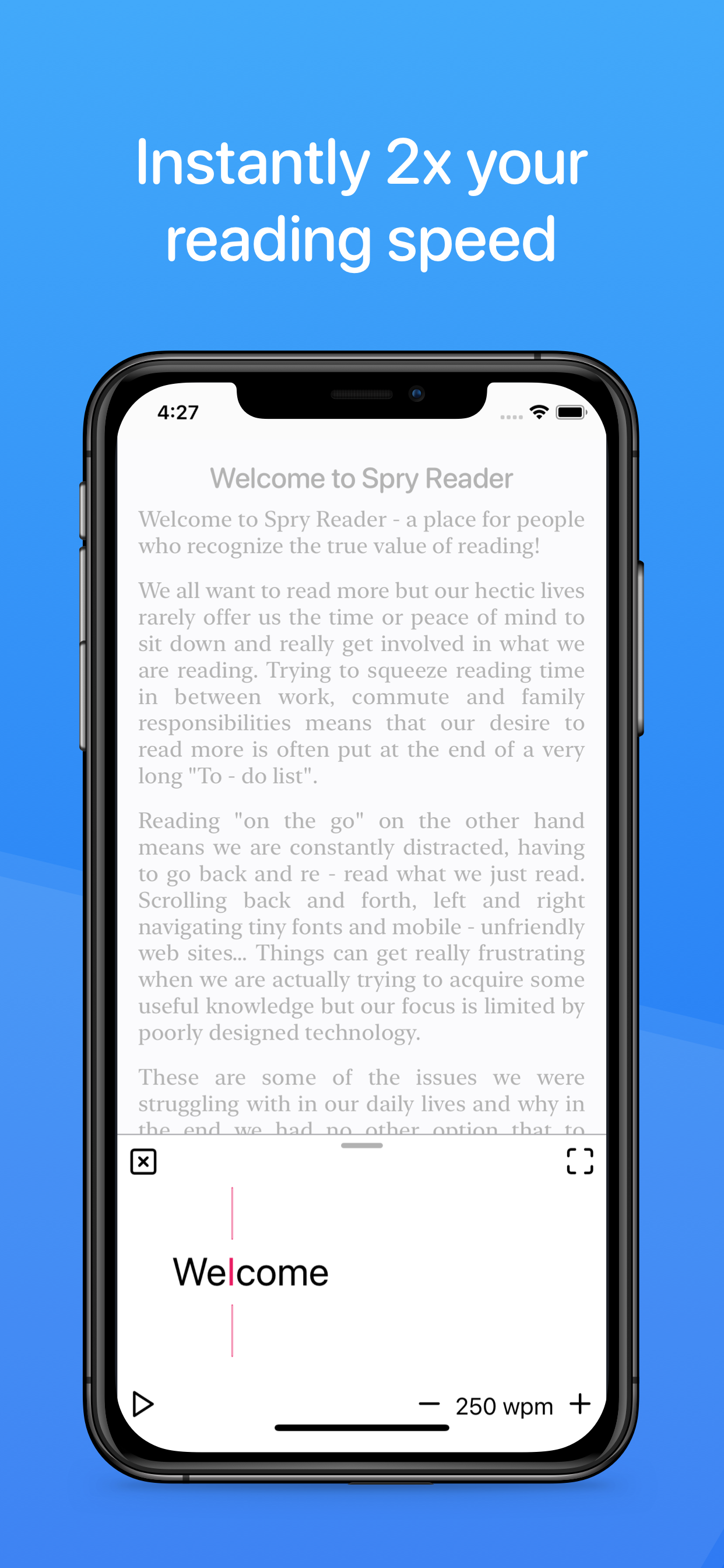 Spry - Instant Speed Reading