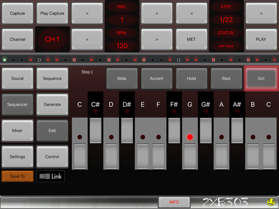 Screenshot #6 pour 2XB303 Bass Sequencer EDM-303