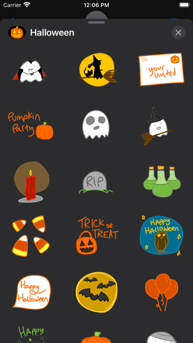 Halloween Stickers Cute Emoji Screenshot
