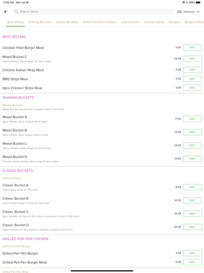 Chicken plus peri peri