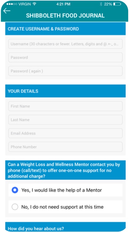 Shibboleth Food Journal