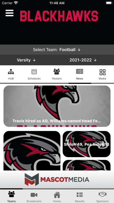 Pea Ridge Blackhawks Athletics Screenshot