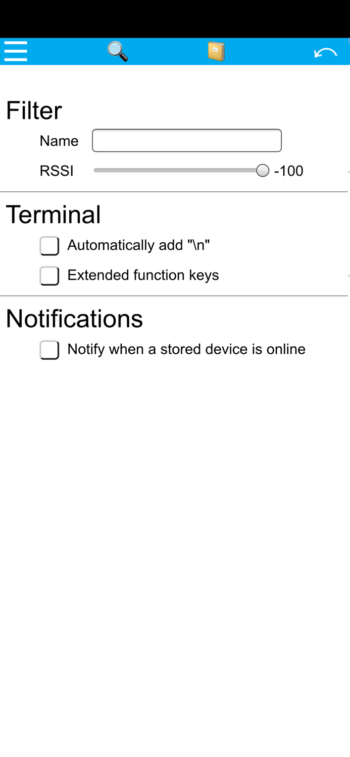 BLE tools with terminal