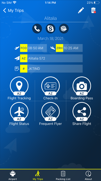 Milan Malpensa Airport Info Screenshot