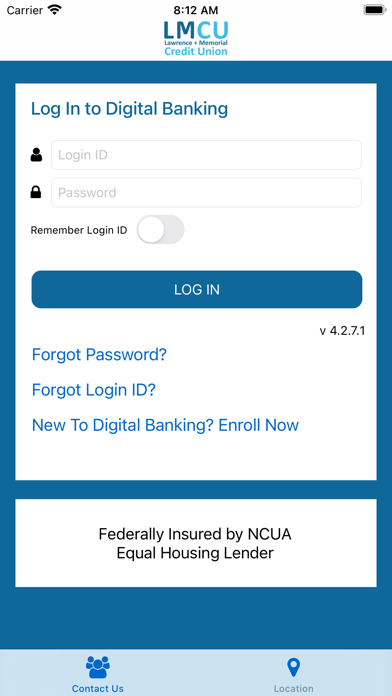 Lawrence Memorial Credit Union Screenshot
