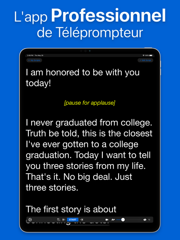 Screenshot #4 pour Teleprompter Pro