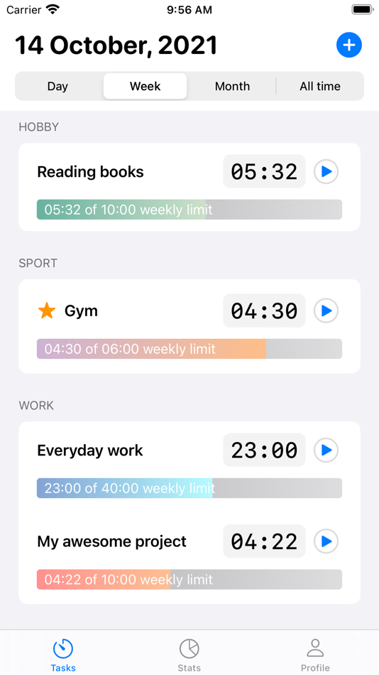 #1. #timetracker (iOS) By: Anatoliy Voropay