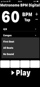 Metronome BPM Digital and Tap screenshot #4 for iPhone