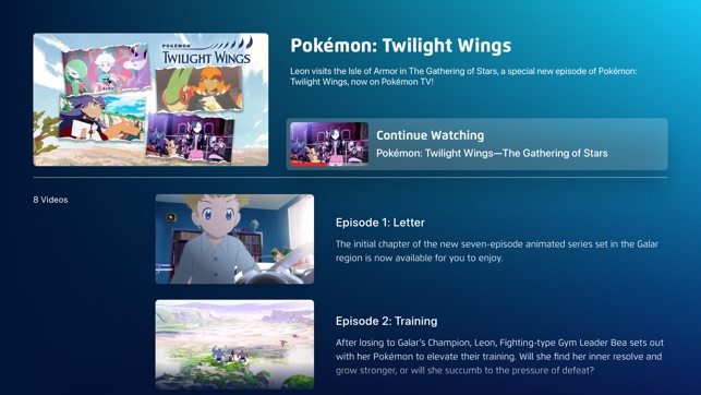 Pokémon TV na App Store