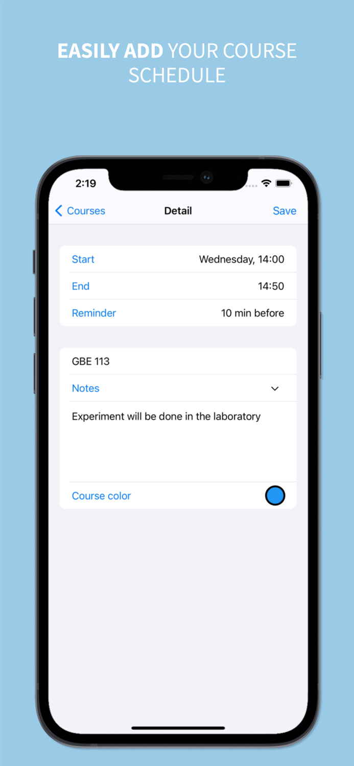 Class Hours - Timetable
