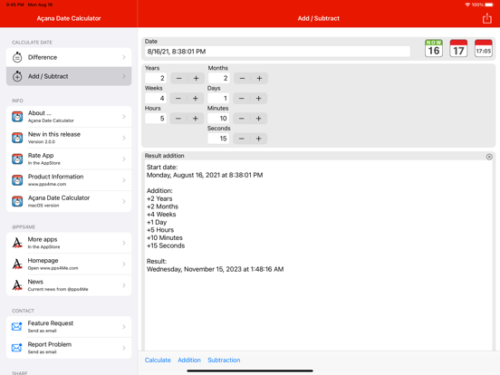 Screenshot #5 pour Acana Date Calculator