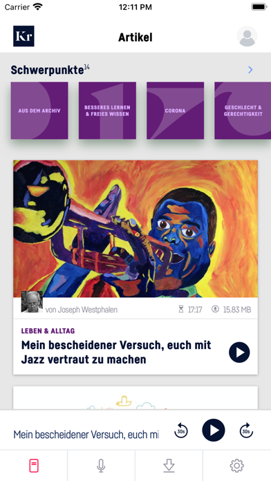 Krautreporter Audio Screenshot