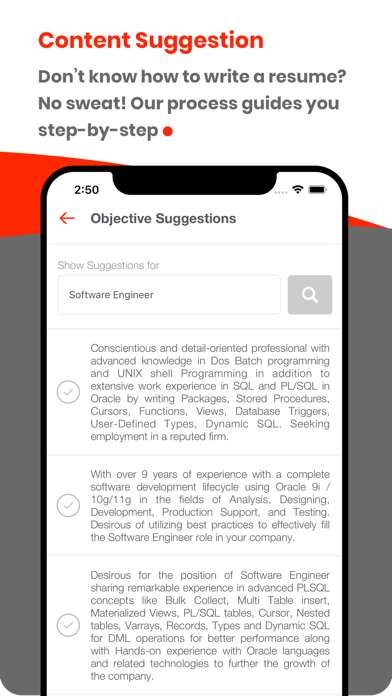 Resume Inc. Screenshot